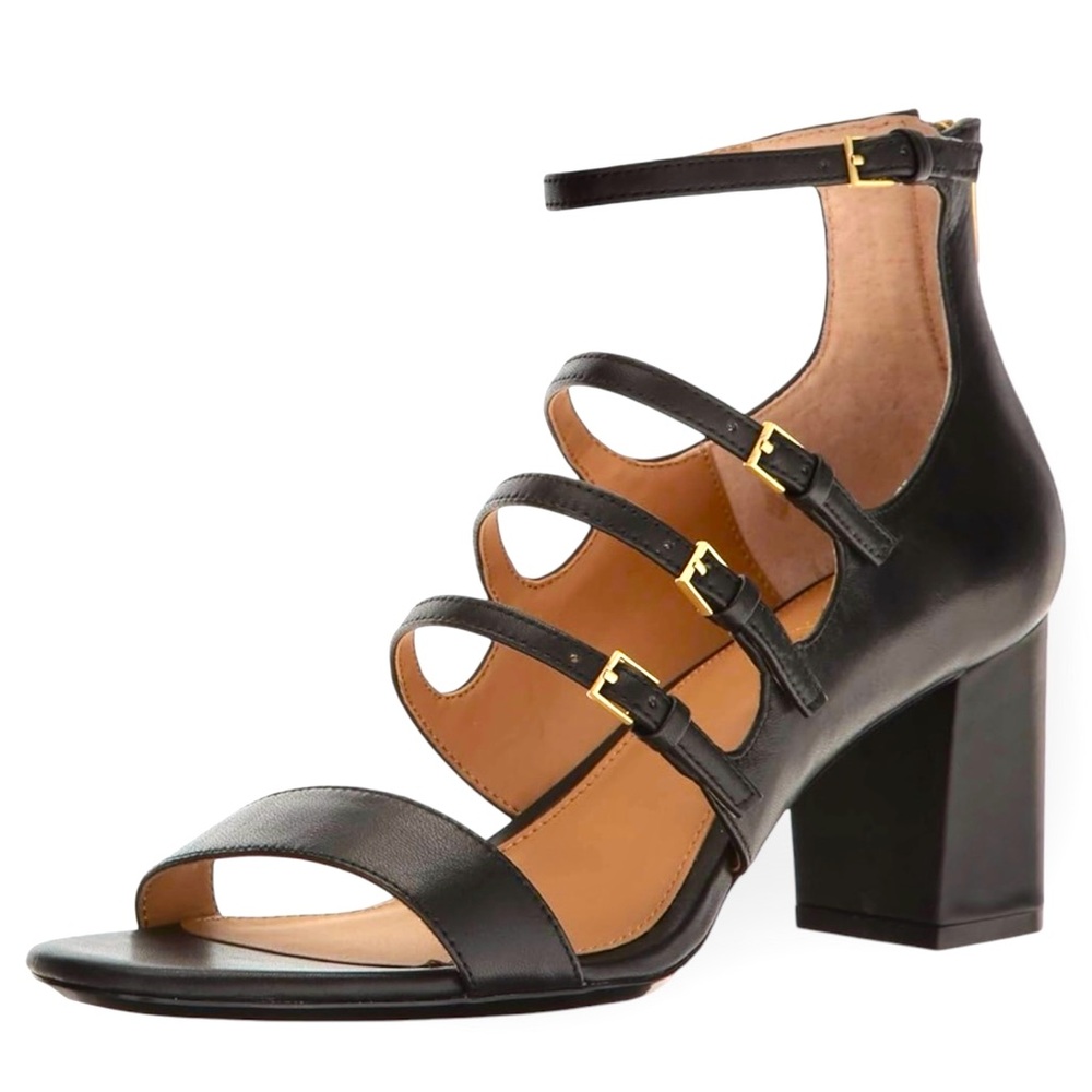 Calvin Klein CAZ Heeled Sandals Black Size 8